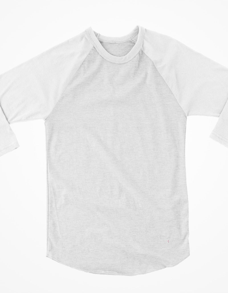 Solid White | Women's 3/4 th Sleeve T-Shirt