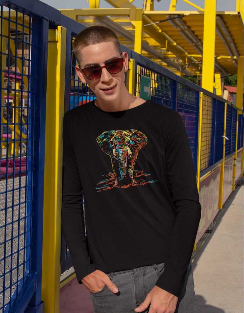 Elephant | Men's Full Sleeve T-Shirt