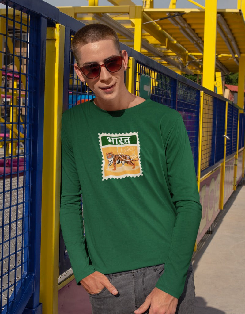 Bharat/India Tiger Travel | Men's Full Sleeve T-Shirt