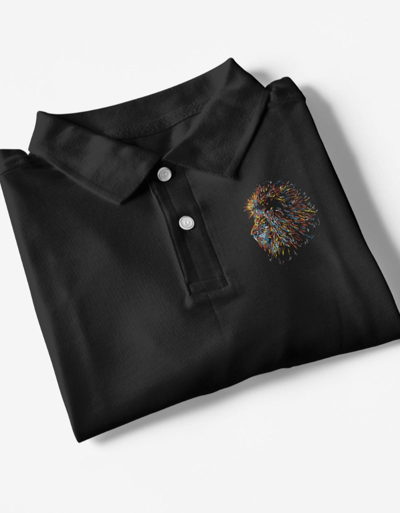 Colorful Lion Head | Polo T-Shirts
