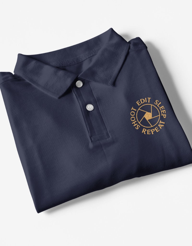 Shoot Edit Sleep Repeat  Travel | Polo T-Shirts