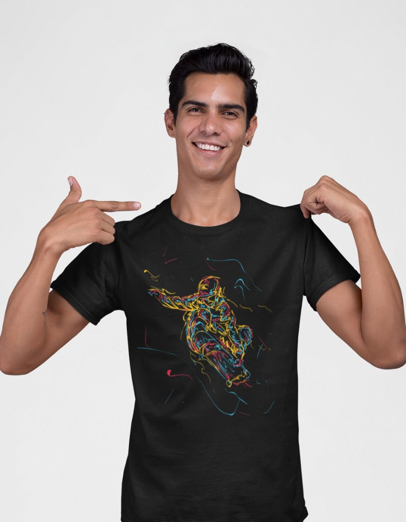 Skateboarder Doing Jump Trick |Unisex T-Shirt