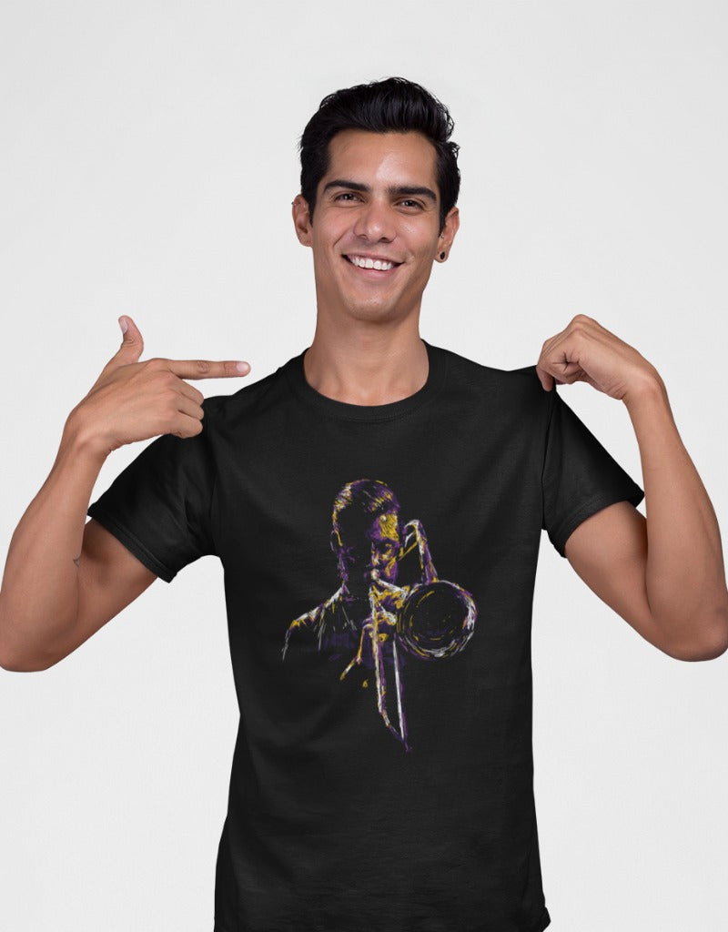 Trumpet Player Printed T-shirt