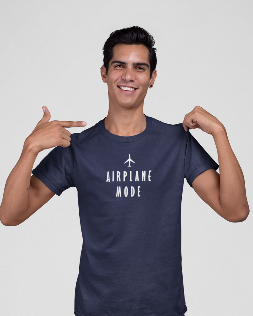 Airplane Mode Printed T-shirt