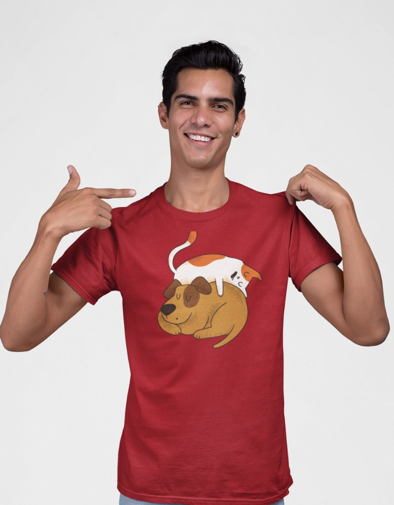 Sleeping Cat Dog Animal/Pet Lover | Unisex T-shirt