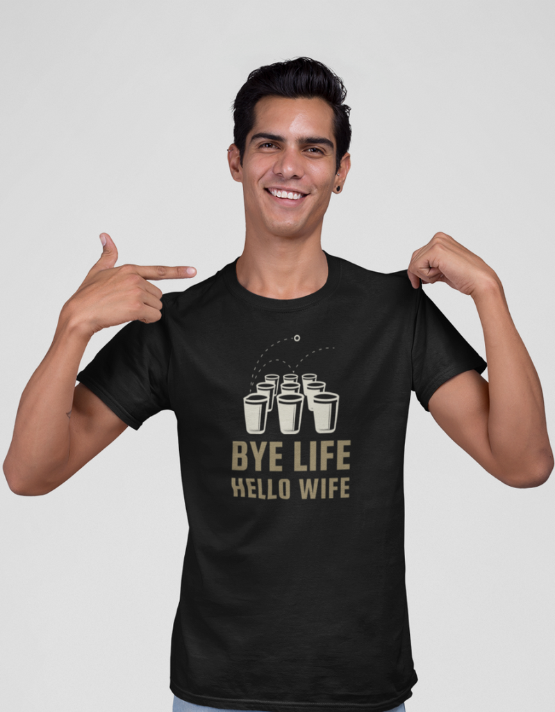 Bye Life Hello Wife Trippy |Unisex T-Shirt