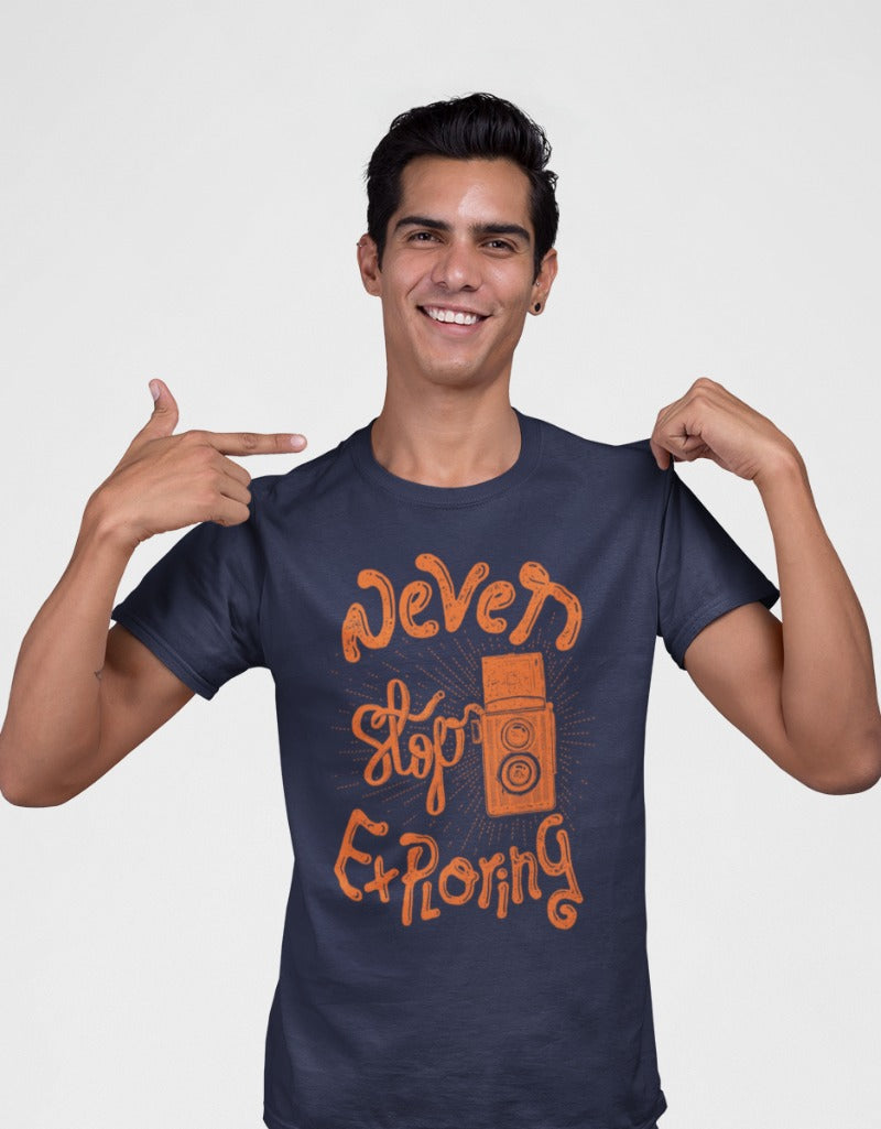 Never Stop Exploring Travel T-shirt 