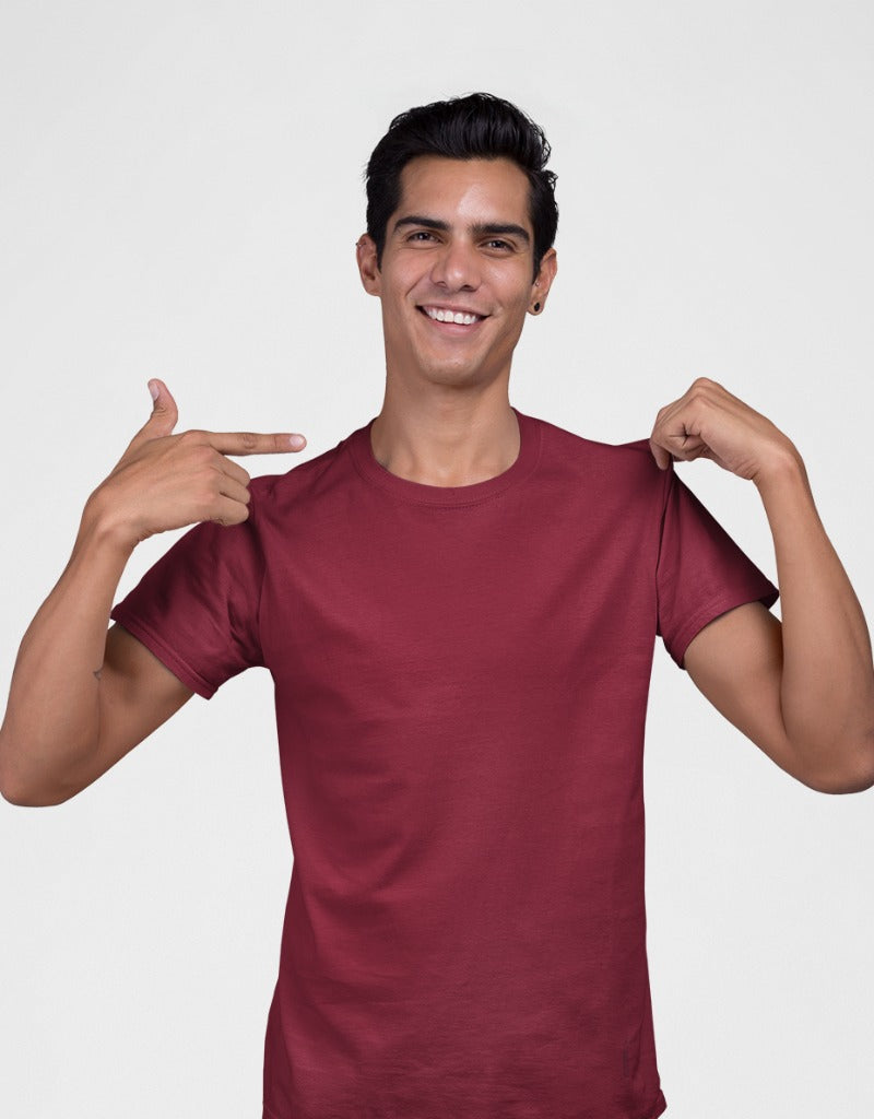 Solid Maroon Color Unisex T-shirt