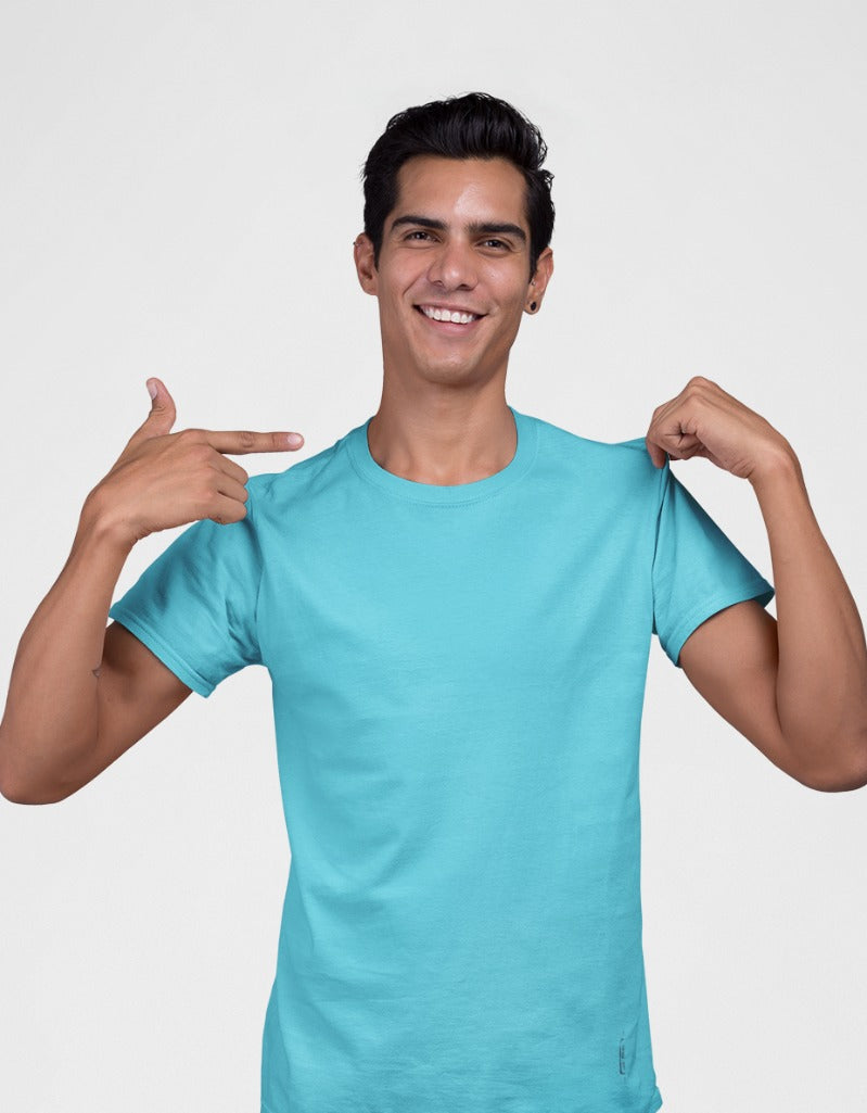 Solid Sky Blue Color T-shirt