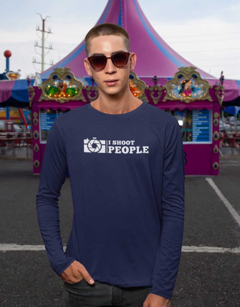 I shoot people Photography | Men's Full Sleeve T-Shirt