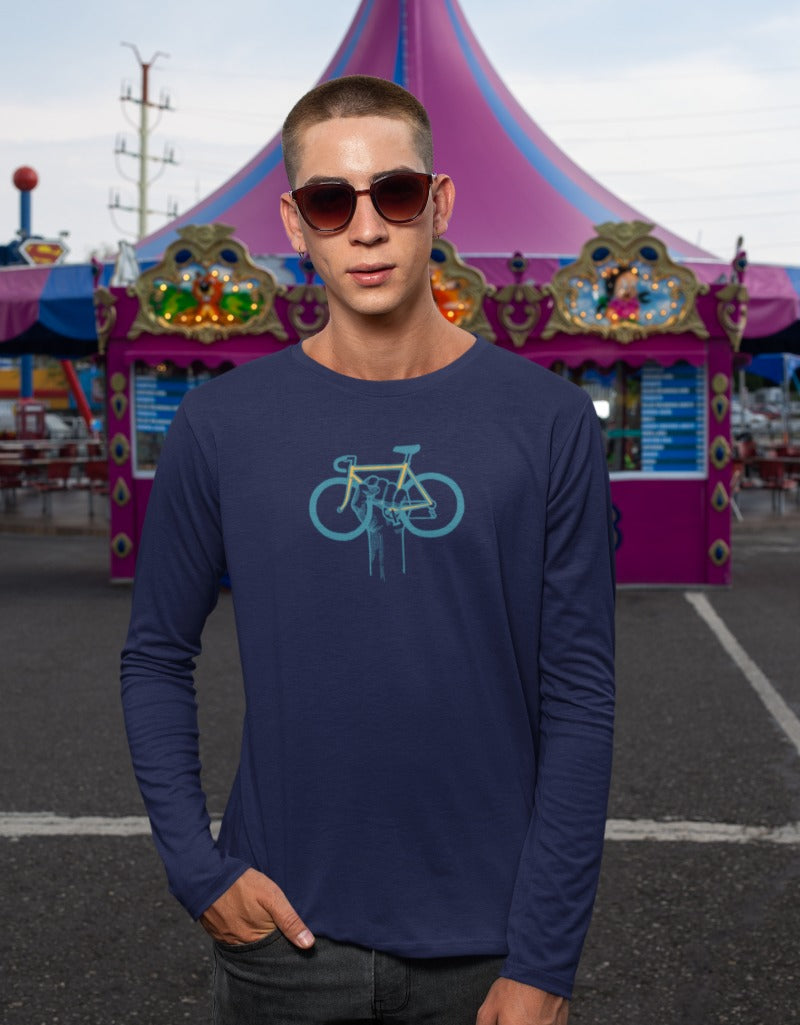 Every Lane Bike Lane Travel | Men's Full Sleeve T-Shirt