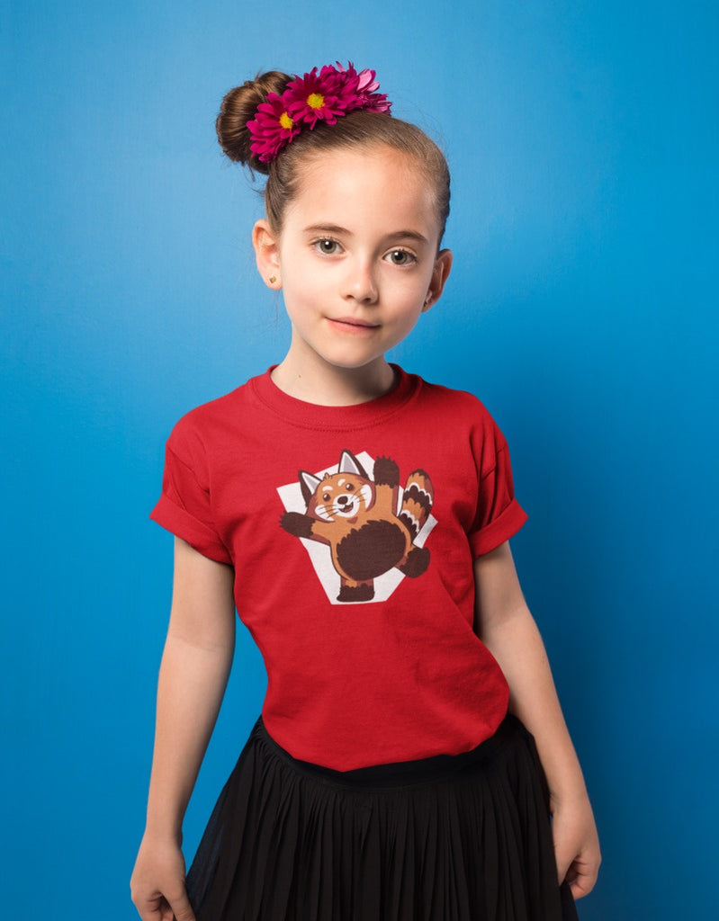 Red Panda T-shirt half sleeve | Girls