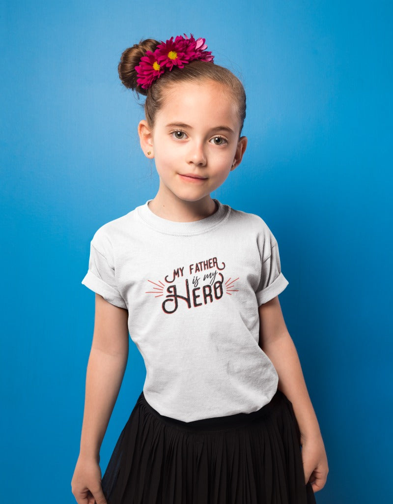 Father Day Lettering T-shirt half sleeve | Girls