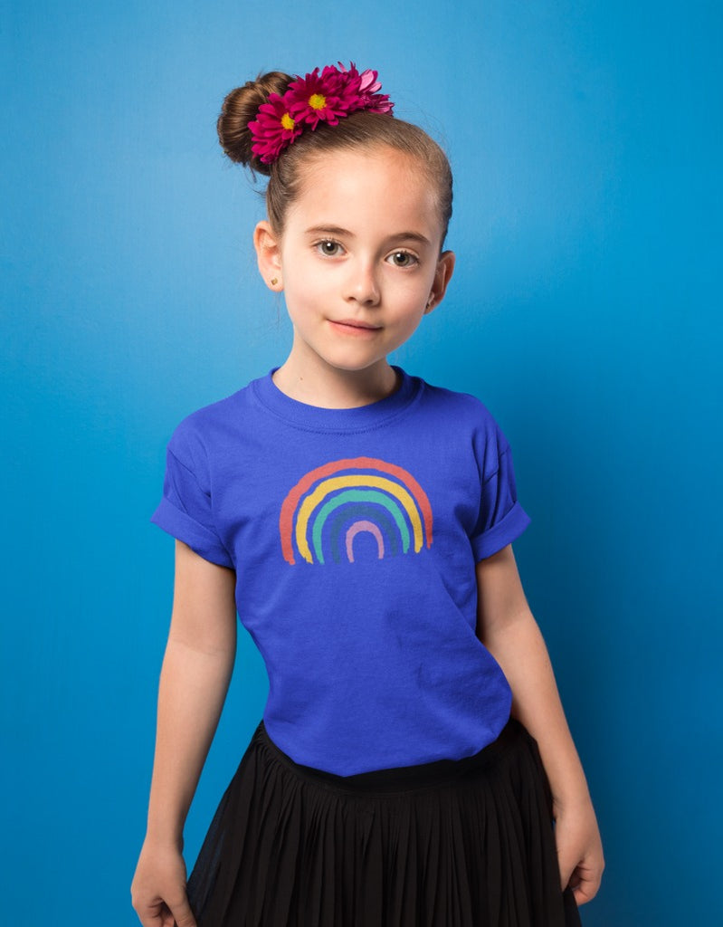 Rainbow T-shirt half sleeve | Girls