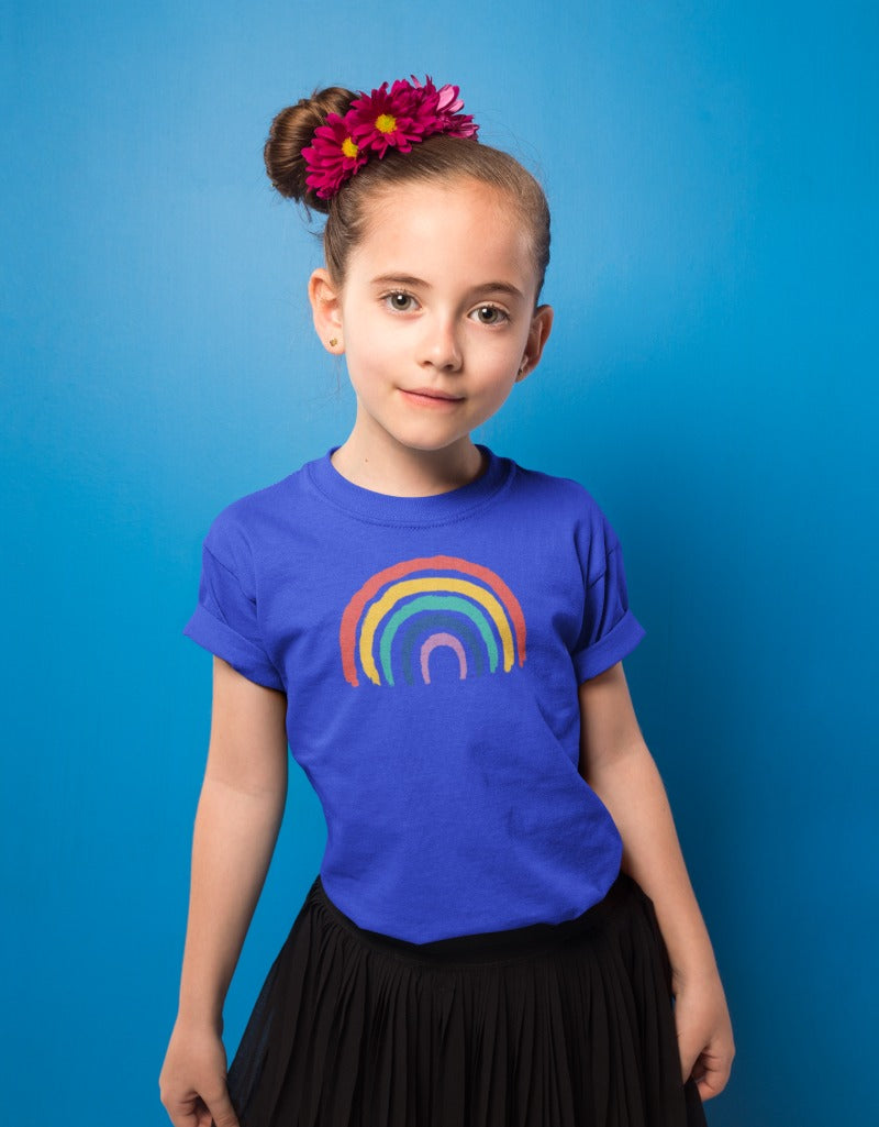 Rainbow T-shirt half sleeve | Girls