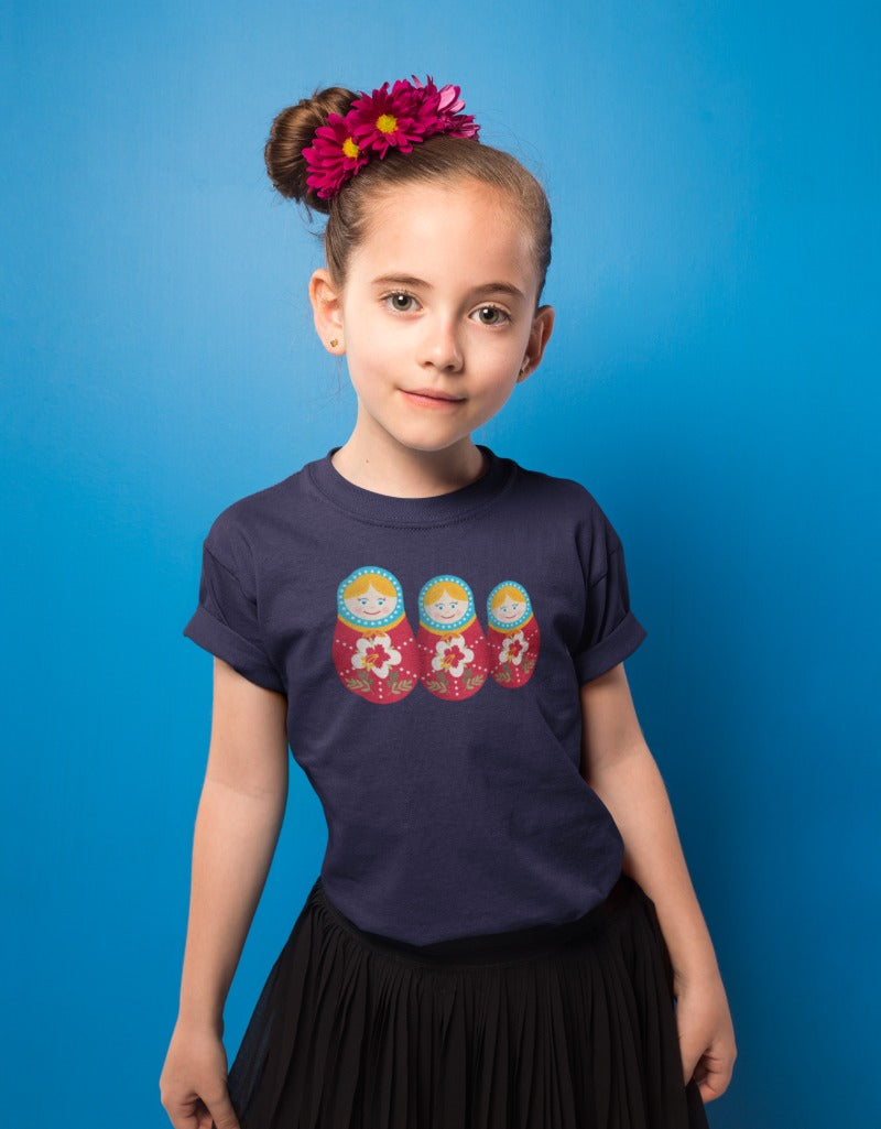 Matrioskas T-shirt half sleeve | Girls