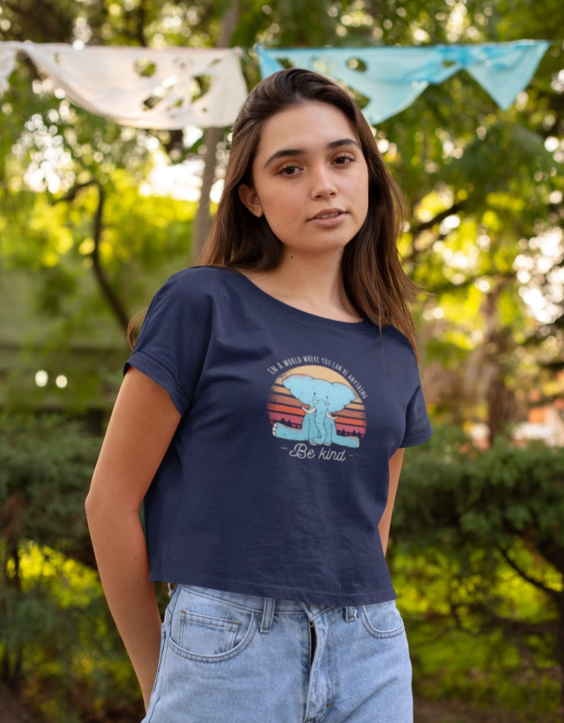 Be Kind Elephant | Crop Tops