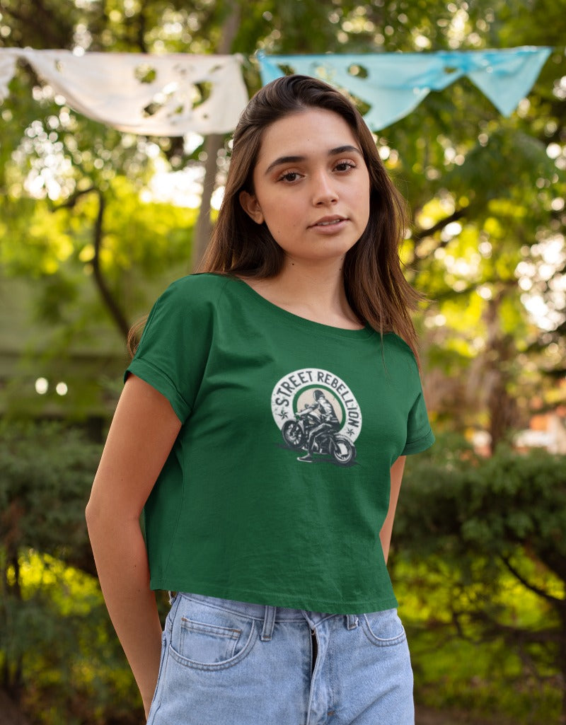 MotorCycle Biker Travel | Crop Tops