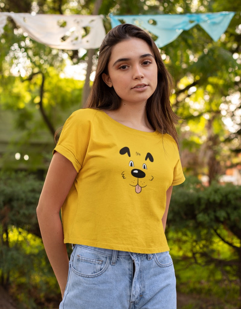 Dog Face | Crop Tops