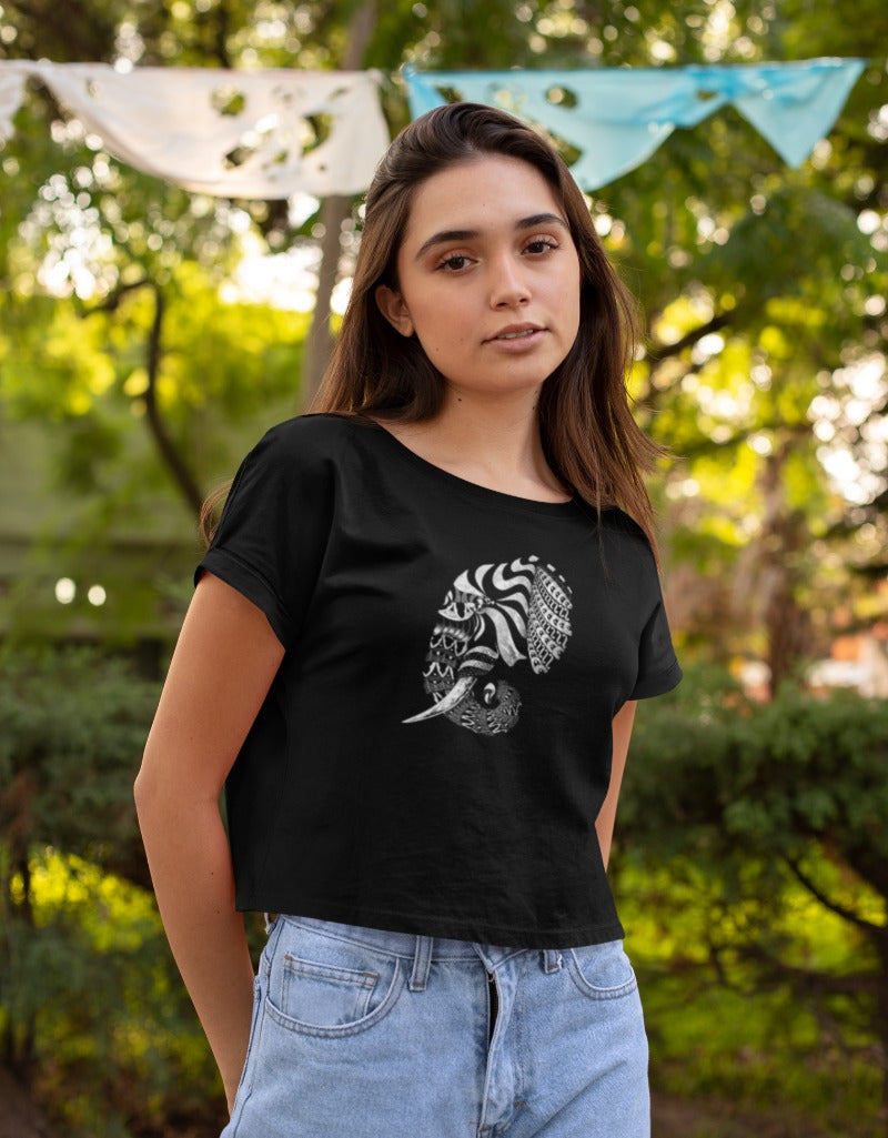 Elephant Ornate | Crop Tops