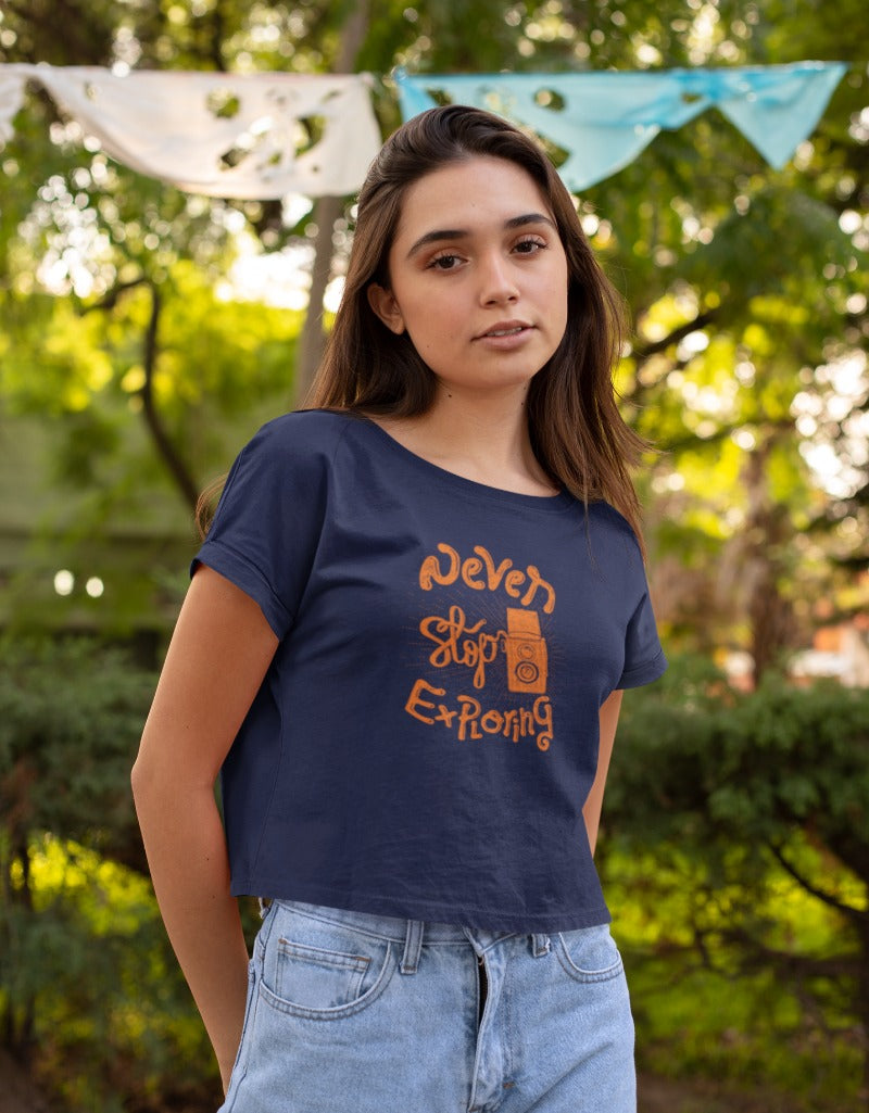 Never Stop Exploring Travel | Crop Tops