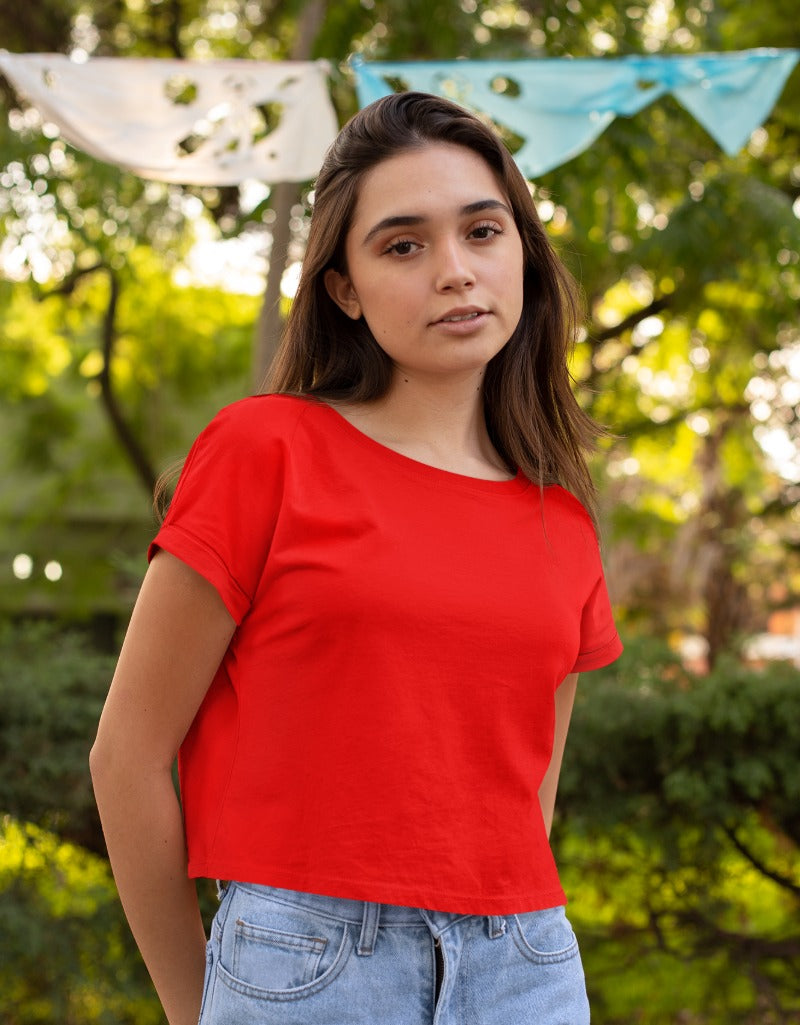 Plain Red | Crop Tops