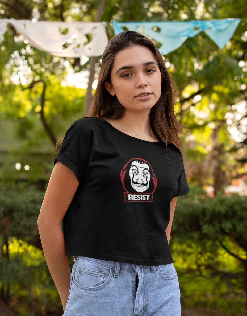 Resist Money Heist | Crop Tops