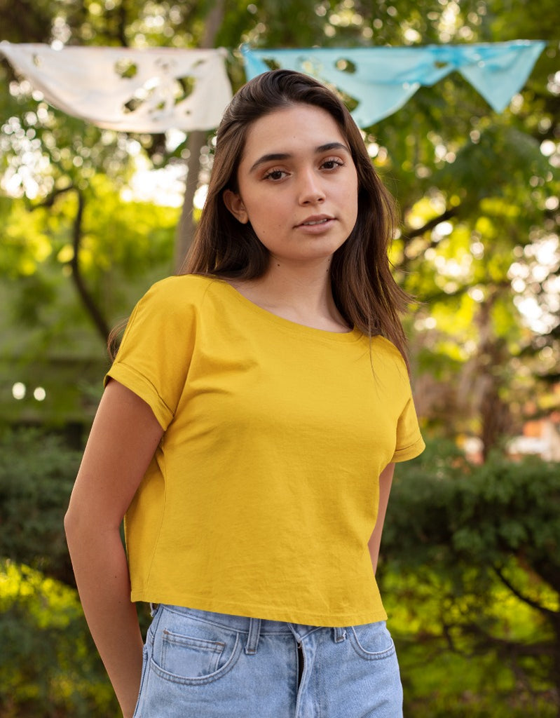 Plain Yellow | Crop Tops