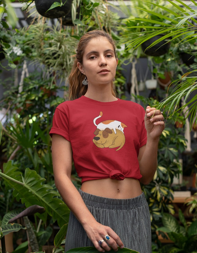 Sleeping Cat Dog Animal/ Pet Lover | Unisex T-Shirt