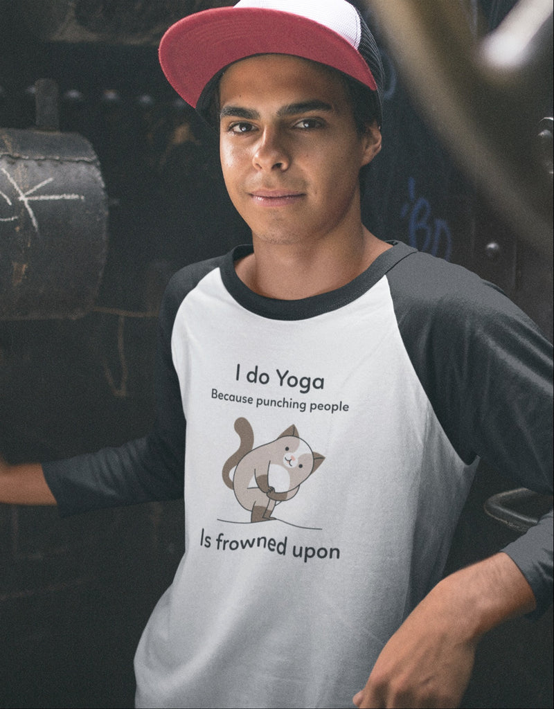 I do Yoga | Men's Raglan T-Shirts
