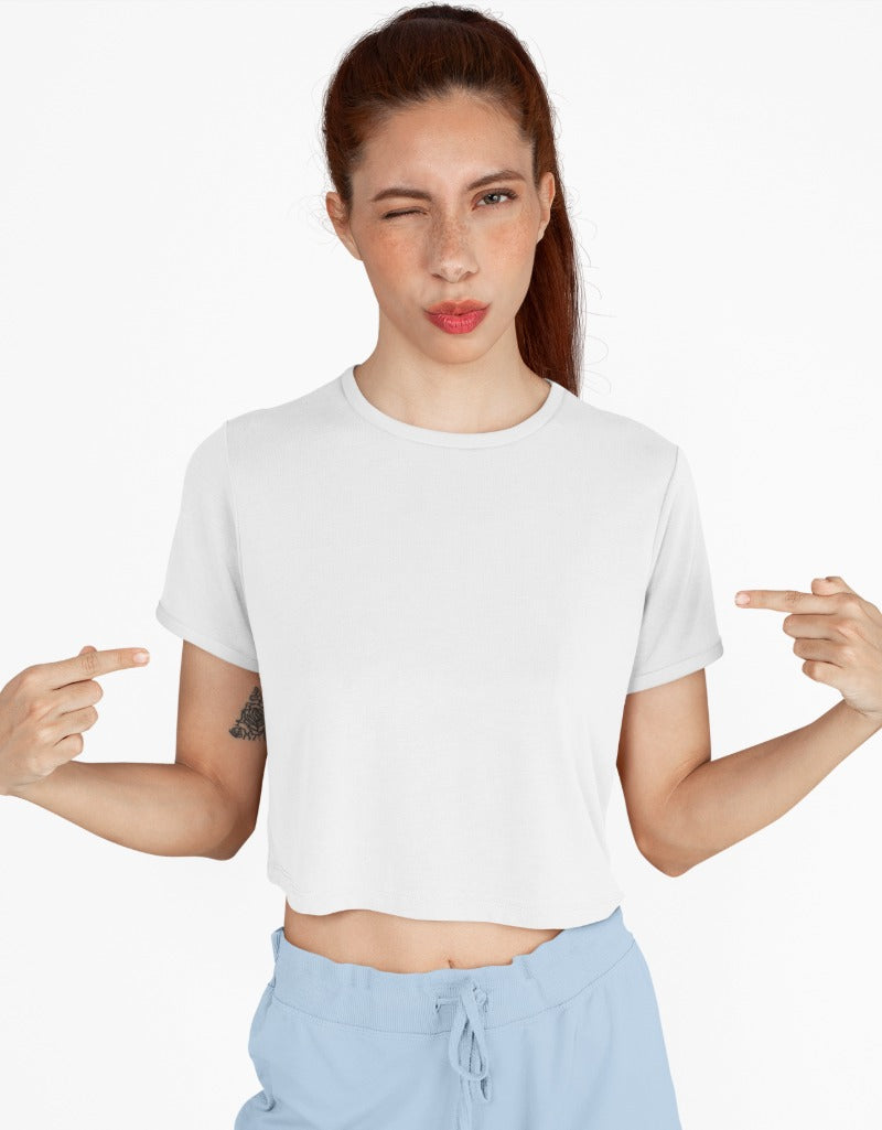 Solid White | Crop Tops