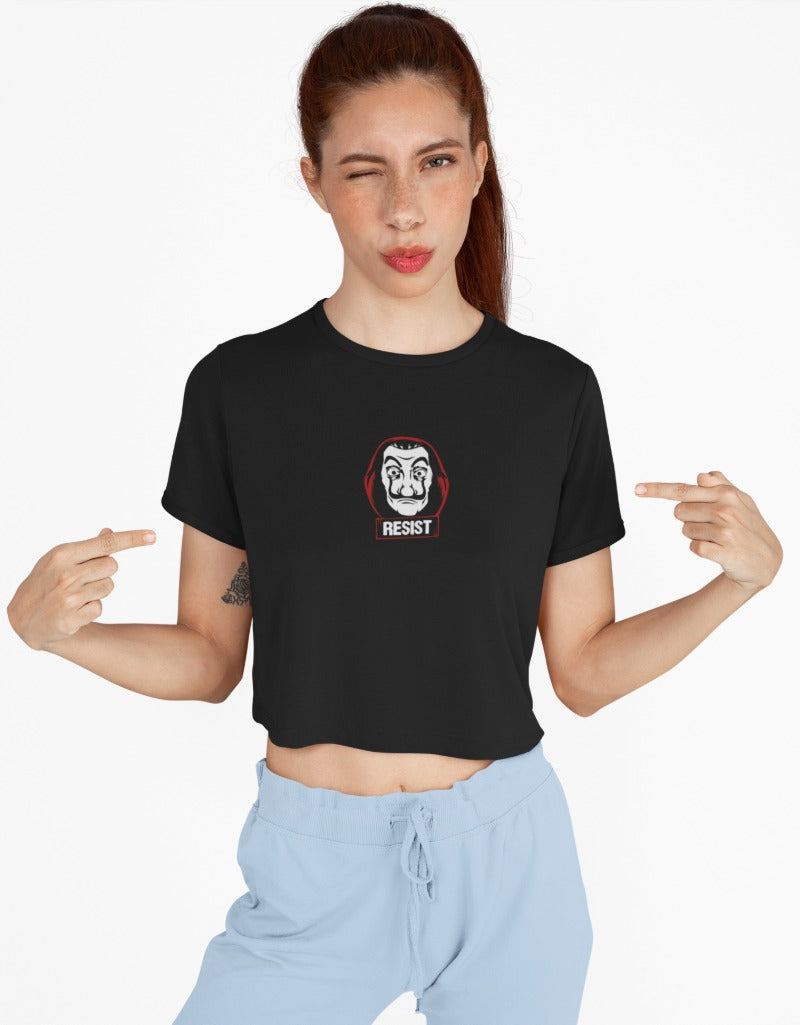 Resist Money Heist | Crop Tops