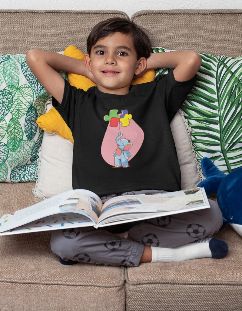 Elephant Puzzle Ballon tshirt for Kids | Boys