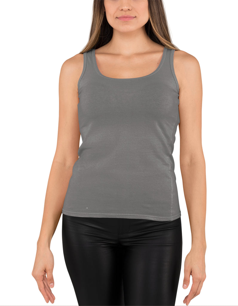 Solid Charcoal Melange | Women's Tank Top