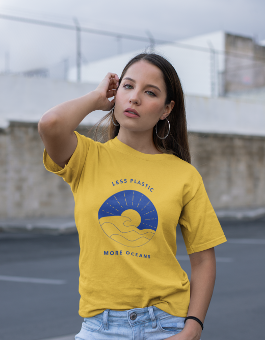 Less Plastic More Oceans Trippy | Unisex T-Shirt