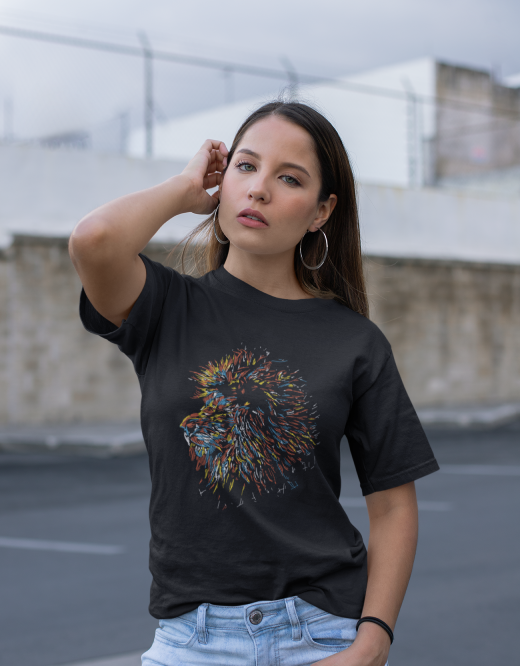 Colorful Lion Head Animal | Unisex T-Shirt